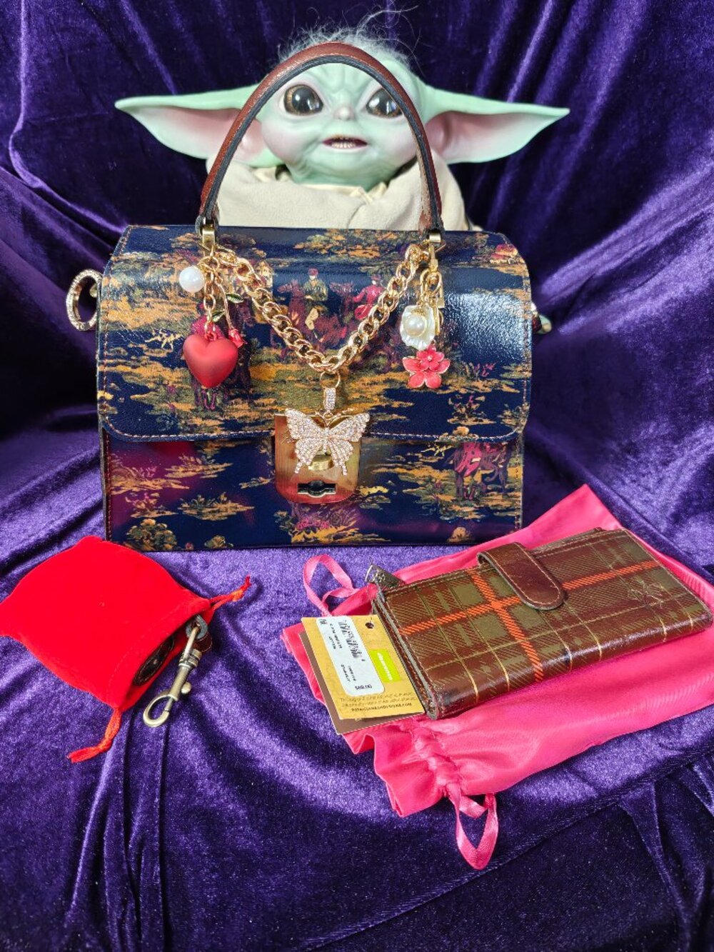 Patricia Nash Chauny Top Handle Satchel in Kent Countryside W/Nash Wallet